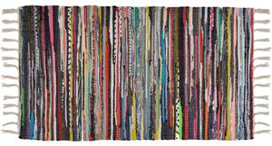 Tappeto Neis in cotone, tessuto a mano, multicolore, 55x110