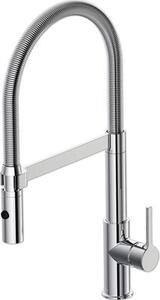 Miscelatore per lavello a leva Miscelatore per lavello con braccio flessibile Miscelatore per lavello con doccia Lenz ALUNA cromo 46070502