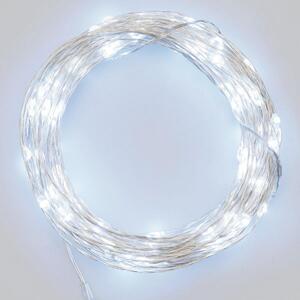 Catena luminosa 100 lampadine LED bianco freddo 10 m