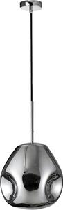 Luce metallica Lava con paralume fatto a mano, Variante: 12 W, Ø 250 x 385 mm, cromo