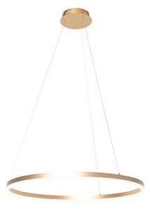 Lampada a sospensione oro 80 cm con LED e dimmer - ANELLO