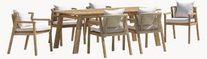 Set da pranzo da giardino in legno di acacia Celestin, set da 7