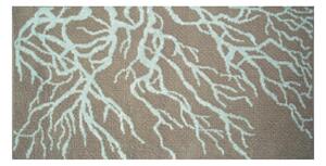 Tappeto antiscivolo rettangolare Ramage in ciniglia beige 110 x 55 cm