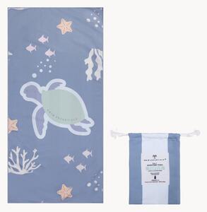 Telo mare per bambini in microfibra con custodia Turtle