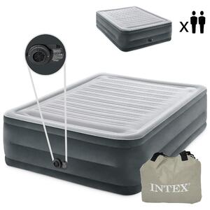 Materasso gonfiabile per letto matrimoniale con pompa automatica, dimensioni 203x152 cm, marca INTEX, modello 64418ND