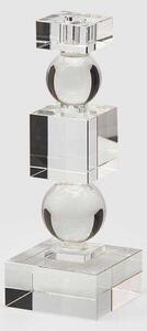 EDG - Enzo de Gasperi Candeliere piccolo in cristallo per una candela dal design moderno Euclide Vetro Trasparente