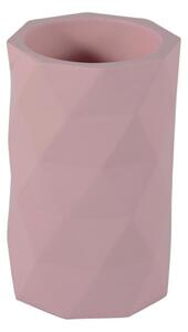 Bicchiere porta spazzolini Poly in poliresina rosa
