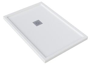 Piatto doccia SANYCCES fibra di vetro Logic bordo 80 x 100 cm bianco