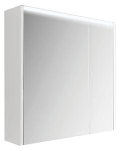 Specchio contenitore con luce L 70 x P 15 x H 67 cm bianco lucido