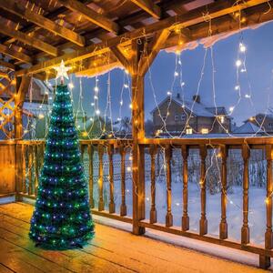 Albero luminoso natalizio 234 lampadine multicolore H 150 cm
