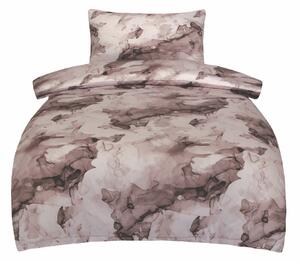 Set copripiumino e federa marrone in raso di cotone per letto singolo 140x200 cm Deluxe Minerals – My House