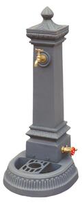 Fontana a colonna Milano con raccordi in ghisa H 88 cm, 37 x 42 cm