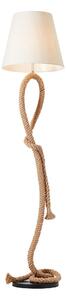 Lampada da terra Sailor naturale, in corda, con paralume in tessuto, H 175 cm, BRILLIANT