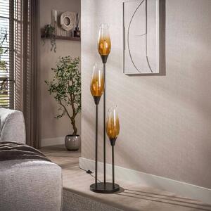 ZIJLSTRA Lampada da terra Cocoon, Crema / Ambra, Soggiorno / Sala da pranzo, Vetro, Scandinavo, Lampada da terra