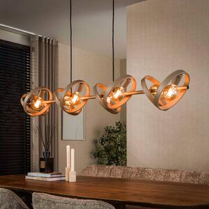 ZIJLSTRA Lampada a sospensione Hover, dimmerabile, Crema / Ambra, Soggiorno / Sala da pranzo, Metallo, Scandinavo, Lampada a sospensione