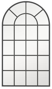 HOMCOM Specchio ad Arco per Casa e Ufficio con Montaggio a Parete, in Vetro e Metallo, 62x2.5x110 cm, Nero|Aosom