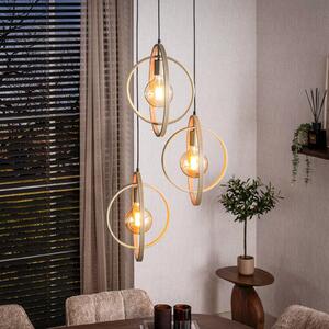 ZIJLSTRA Lampada a sospensione Turn Around, dimmerabile, Crema / Ambra, Soggiorno / Sala da pranzo, Metallo, Scandinavo, Lampada a sospensione