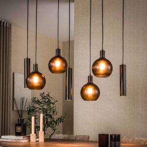 ZIJLSTRA Lampada a sospensione in vetro Sfera Tricolore, dimmerabile, Nero, Soggiorno / Sala da pranzo, Vetro, Scandinavo, Lampada a sospensione