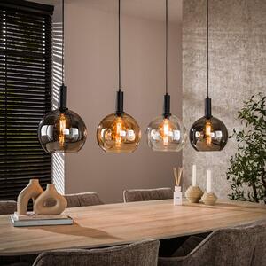 ZIJLSTRA Lampada a sospensione in vetro Sfera Tricolore, dimmerabile, Multicolore, Soggiorno / Sala da pranzo, Vetro, Scandinavo, Lampada a sospensione