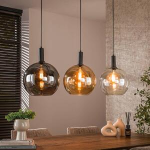 ZIJLSTRA Lampada a sospensione in vetro Sfera Tricolore, dimmerabile, Multicolore, Soggiorno / Sala da pranzo, Vetro, Scandinavo, Lampada a sospensione