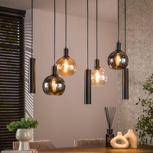 ZIJLSTRA Lampada a sospensione in vetro Sfera Tricolore, dimmerabile, Multicolore, Soggiorno / Sala da pranzo, Vetro, Scandinavo, Lampada a sospensione