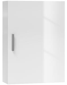 HOMCOM Mobiletto Armadietto Bagno Pensile da Parete in Legno con 3 Ripiani Regolabili in Vetro su 3 Livelli, 40x15x55 cm, Bianco|Aosom Italy