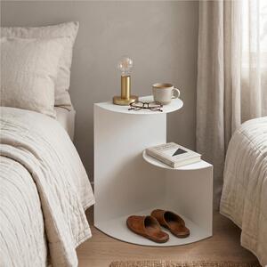 Sidetable SLOPE dal design minimal e moderno Dimensioni 37x38xh 50 cm che pu� essere utilizzato sia come tavolino di servizio lato divano o comodino colore slope bianco 9003