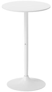 HOMCOM Tavolo Bar Isola Cucina Rotondo Alto Salvaspazio Ø60x102 cm Bianco | Aosom Italy