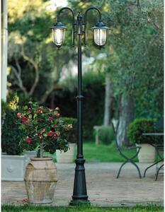 Lampione da giardino Porto H220 cm, E27 in alluminio, ruggine 2x IP43