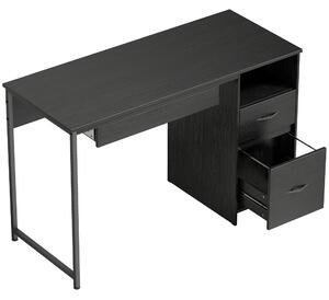 HOMCOM Scrivania Ufficio Tavolo Computer Salvaspazio, 120x52.3 cm, Nero | Aosom Italy