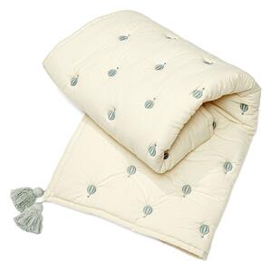 Coperta per bambini giallo chiaro/blu in cotone organico trapuntata 90x120 cm Balloon – Cam Cam Copenhagen