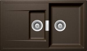 Schock Mono D-150 A lavello da incasso in bronzo, con tagliere in legno