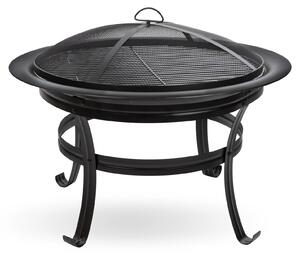 Caminetto da giardino con griglia Girona FS 750, nero