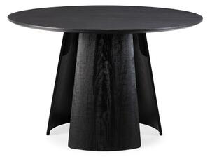 Tavolo da pranzo rotondo con piano nero ø 120 cm Zuri – MOME
