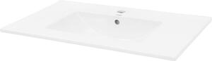 LuxeBath Lavabo Lavabo da appoggio Square, 81x46,5x17,5 cm, bianco, Vetroceramica