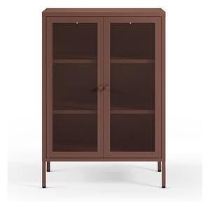Armadietto burgundy in metallo 70x100x40 cm Fayna – Marckeric