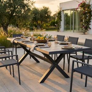 GRES - tavolo da giardino allungabile in alluminio e gres