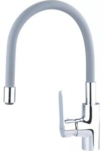 Balletto 81121 miscelatore per lavabo, miscelatore per lavabo a colonna con braccio flessibile, 35 mm, grigio