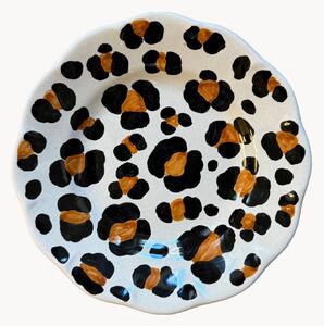 Piatto da torta fatto a mano Leopardo