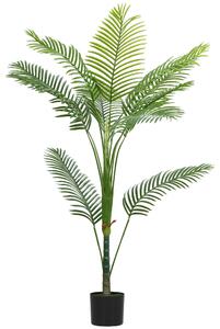 HOMCOM Pianta Finta Palma Areca Alta 150 cm per Interni con Vaso, Decorazione per Casa e Ufficio, Verde | Aosom Italy
