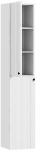 HOMCOM Mobiletto da Bagno a Parete con 6 Ripiani, Superficie Laccata, MDF, Bianco | Aosom Italy