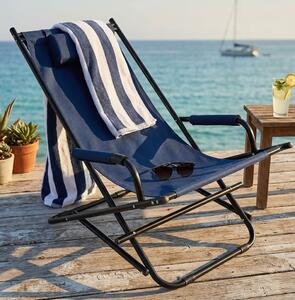 Sdraio mare prendisole basculante pieghevole in alluminio cm 66 x 55 x 74 h