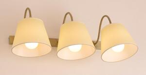 FRIDA SOFT LAMPADA 3 LUCI CON PARALUMI E BRACCI FLESSIBILI METALLO BRUNITO LAMPADINE ATTACCO E27