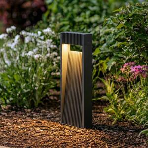 Lucande Lampioncino LED Tavion, 40 cm, antracite, IP65 Tavion, Nero, Alluminio, Moderno, Lampada LED da esterni