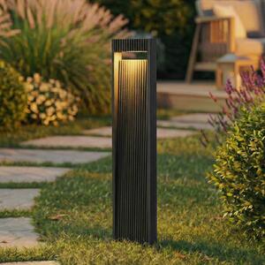 Lampioncino da giardino Tavion Lucande, Nero, Alluminio, Moderno, Lampada LED da esterni