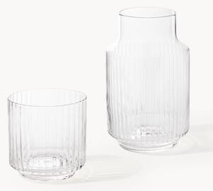 Set caraffa e bicchiere in vetro soffiato Aleo, set da 2