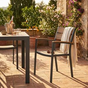 VIDUUS - poltrona da giardino in alluminio e polywood impilabile