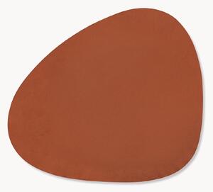 Set di 4 sottobicchieri in pelle fatti a mano dalla forma asimmetrica Curve