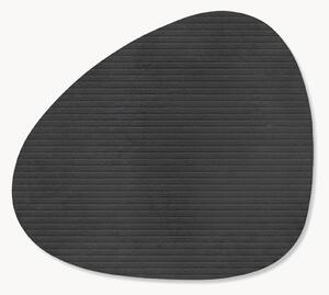 Set di 4 sottobicchieri in pelle fatti a mano dalla forma asimmetrica Curve