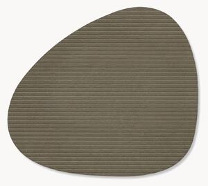 Set di 4 sottobicchieri in pelle fatti a mano dalla forma asimmetrica Curve